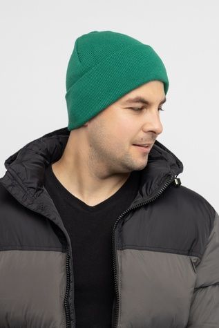 Шапка чоловіча колір темно-зелений 58-60 ЦБ-00232195 фото