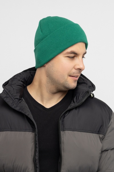 Мужская шапка 58-60 цвет темно-зеленый ЦБ-00232195 SKT000938071 фото