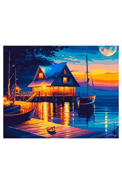 Картина за номерами - "Уїк-енд на озері" колір різнокольоровий ЦБ-00239770 SKT000959536 фото