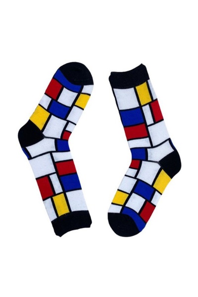 Шкарпетки чоловічі, квадрати 40-42 колір білий ЦБ-00188258 SKT000837364 фото