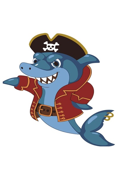 Картина за номерами "Акула-пірат" колір різнокольоровий ЦБ-00234026 SKT000942913 фото