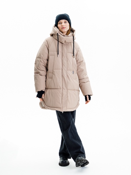 Жіноча куртка 50 колір капучино ЦБ-00223820 SKT000918301 фото