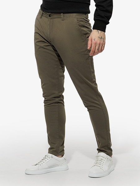 Чоловічі штани чіноси 42 колір хакі ЦБ-00213866 SKT000894993 фото