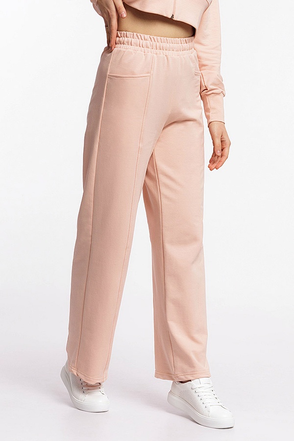 Жіночі спортивні штани плаццо 42 колір персиковий ЦБ-00212539 SKT000891977 фото