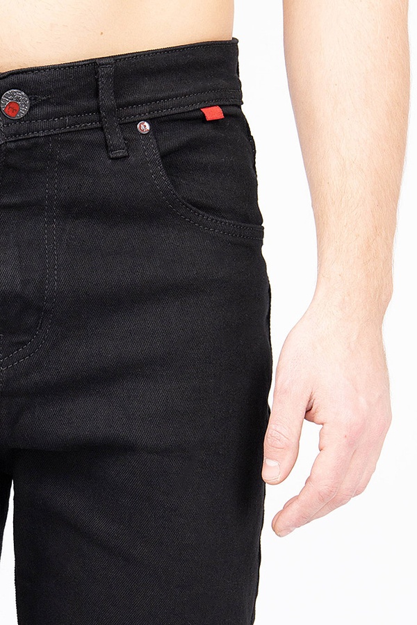 Чоловічі джинси керрот 46 колір чорний ЦБ-00177136 SKT000590968 фото