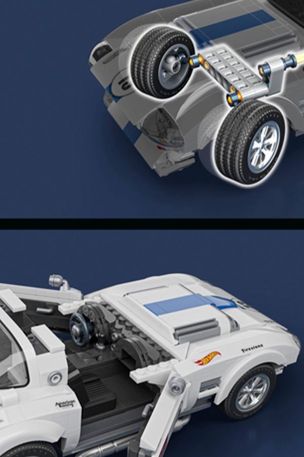Колекційна машинка-конструктор - "Corvette Grand Sport" серії "Elite" Mattel Brick Shop Hot Wheels JGR31 ЦБ-00285846 фото