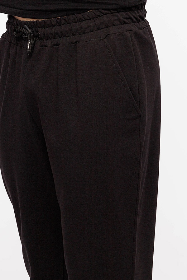Чоловічі спортивні штани прямі 46 колір чорний ЦБ-00208981 SKT000885850 фото