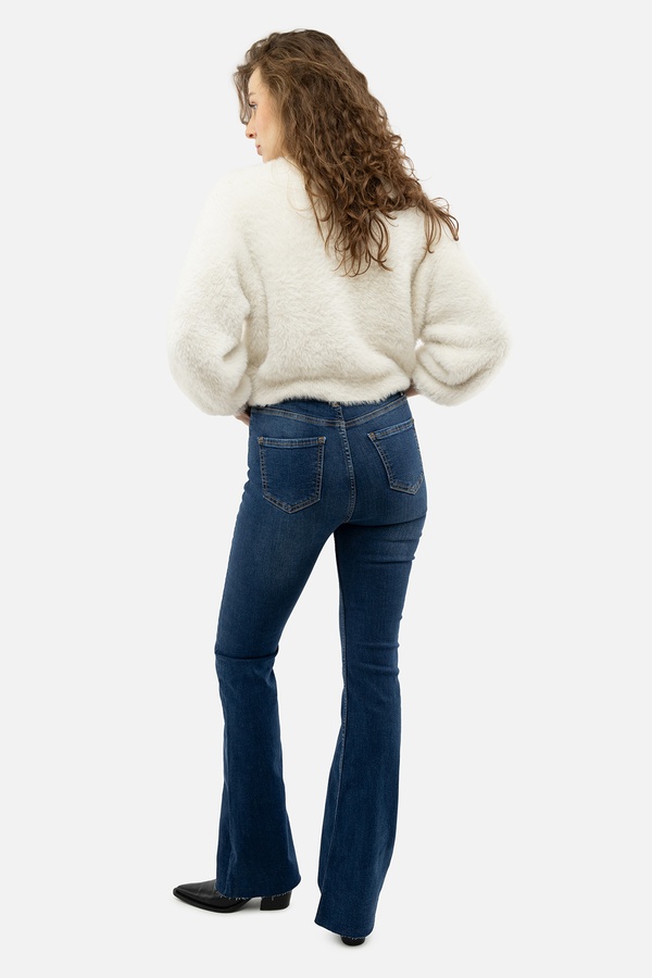 Жіночі джинси кльош 44 колір темно-синій ЦБ-00233550 SKT000941736 фото