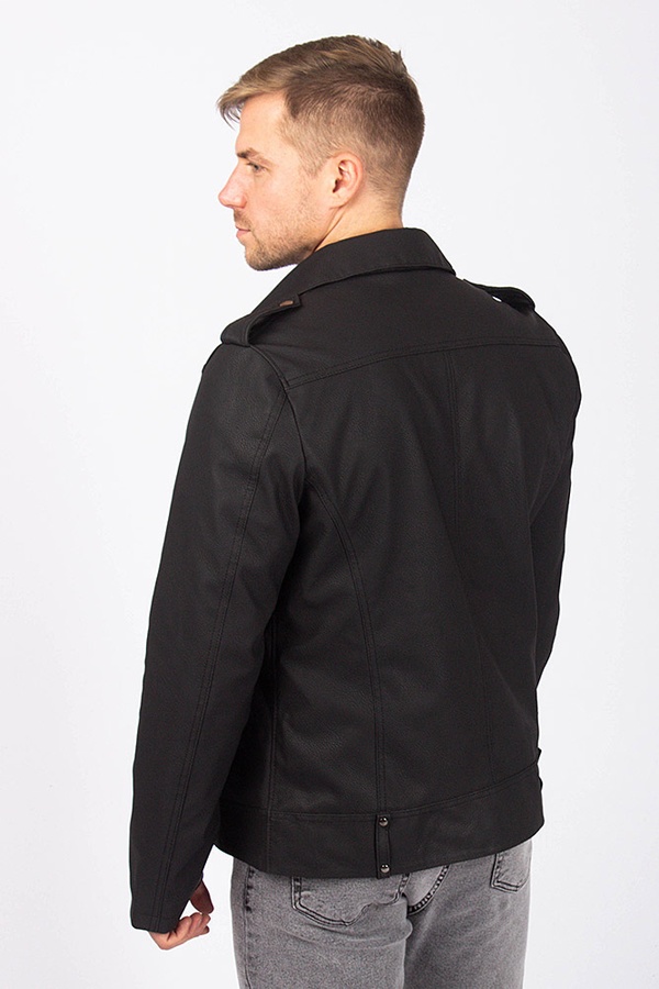 Куртка косуха чоловіча 44 колір чорний ЦБ-00147275 SKT000507278 фото