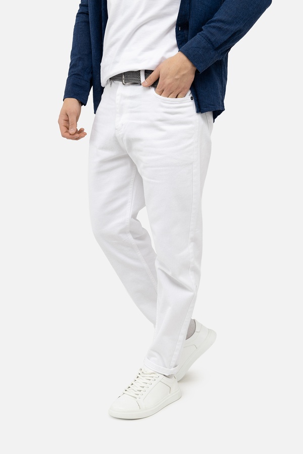 Чоловічі джинси 46 колір білий ЦБ-00244808 SKT000979929 фото
