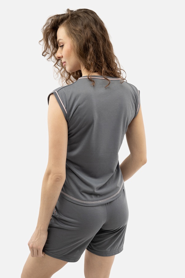 Жіноча піжама 44 колір сірий ЦБ-00213106 SKT000893211 фото