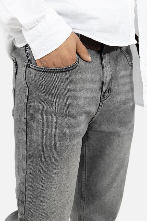 Чоловічі джинси 44 колір сірий ЦБ-00246657 SKT000985091 фото