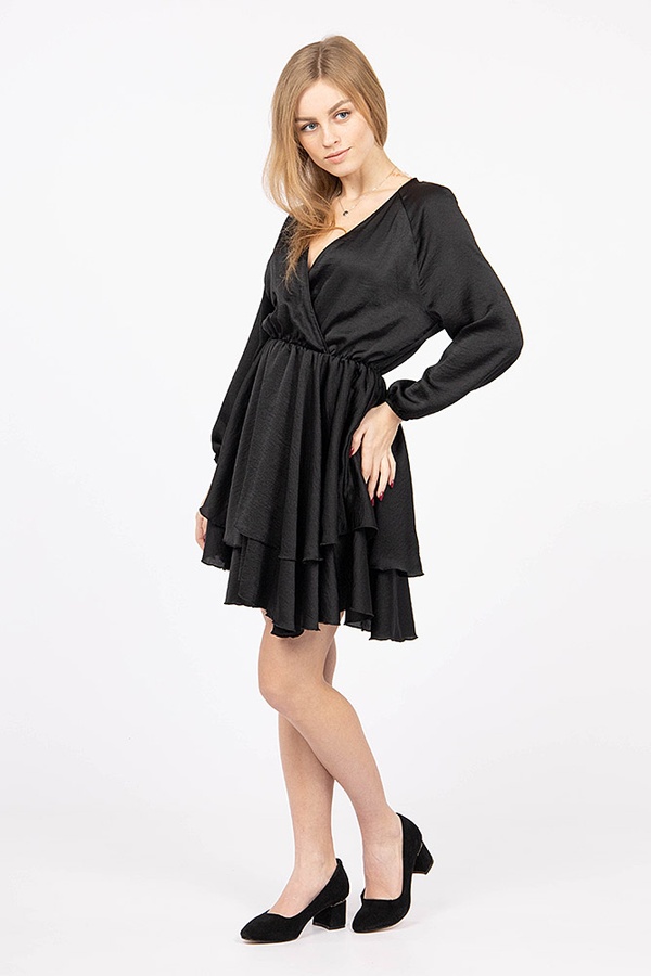 Сукня жіноча 46 колір чорний ЦБ-00182376 SKT000603819 фото