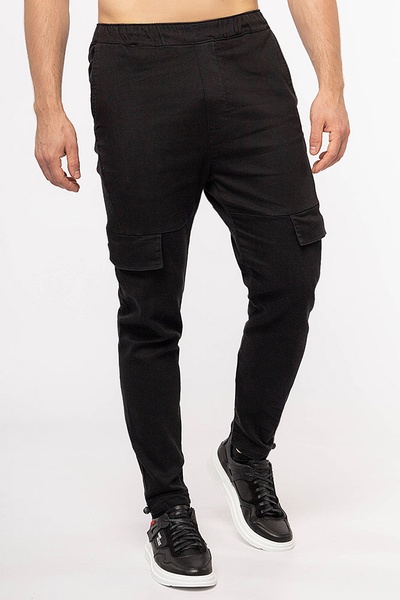Мужские брюки 46 цвет черный ЦБ-00189972 SKT000841359 фото