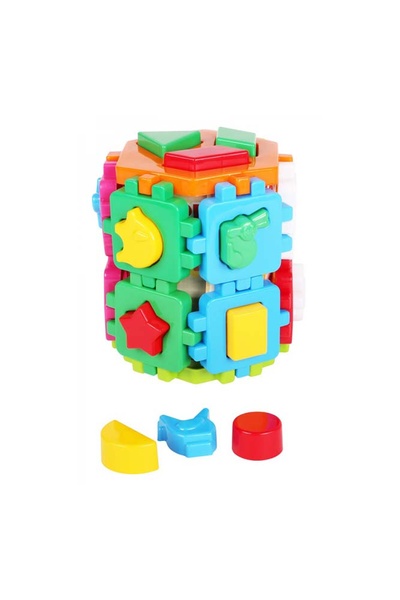 Іграшка конструктор куб "Розумний малюк" колір різнокольоровий 00-00034382 SKT000034366 фото