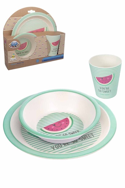 Набір посуду бамбуковий SO COOL колір рожевий ЦБ-00197700 SKT000861690 фото