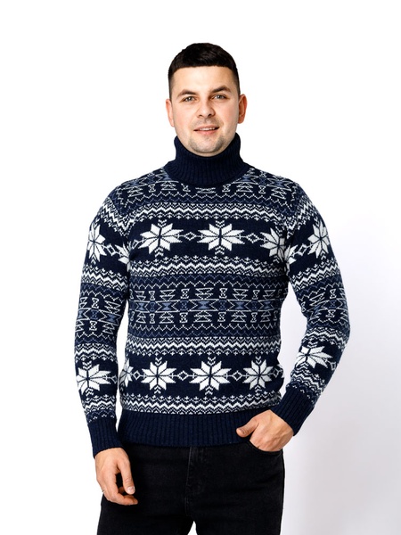Чоловічий светр 50 колір темно-синій ЦБ-00233279 SKT000941168 фото