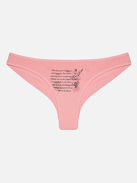 Жіночі трусики бразиліани 48 колір рожевий ЦБ-00220510 SKT000909996 фото