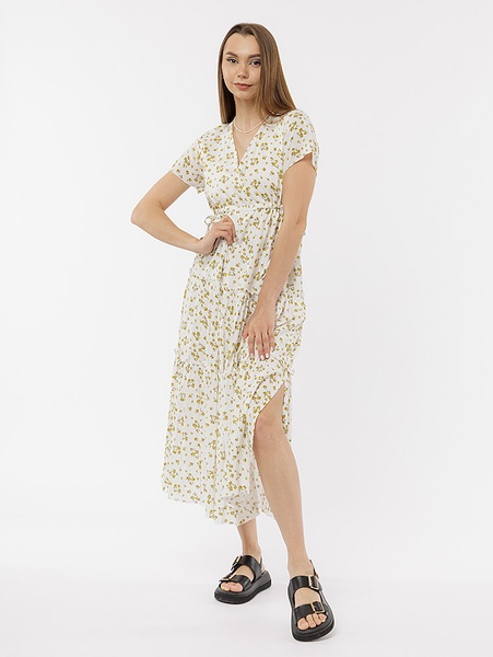 Жіноча довга сукня 42 колір білий ЦБ-00216893 SKT000901604 фото