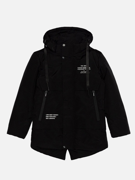 Куртка демісезонна для хлопчика парка 152 колір чорний ЦБ-00207628 SKT000883257 фото