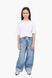 Джинси wide leg для дівчинки колір блакитний 152 ЦБ-00290688 фото 1