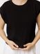 Жіноча коротка футболка 42 колір чорний ЦБ-00219341 SKT000907143 фото 2
