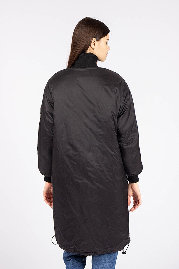 Куртка длинная женская 42 цвет черный ЦБ-00176330 SKT000588960 фото