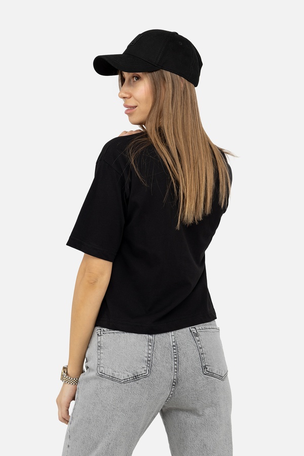 Жіноча футболка з коротким рукавом 44 колір чорний ЦБ-00246951 SKT000985749 фото