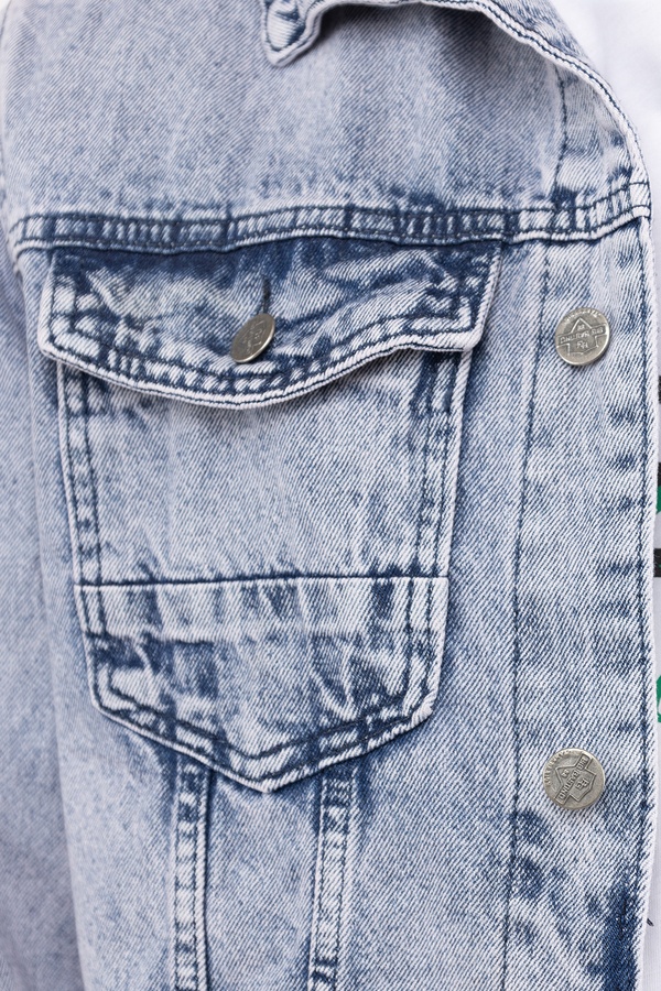 Чоловіча джинсова куртка 46 колір блакитний ЦБ-00245486 SKT000981811 фото