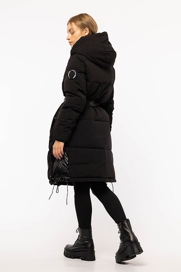 Жіноча куртка 46 колір чорний ЦБ-00195656 SKT000857723 фото