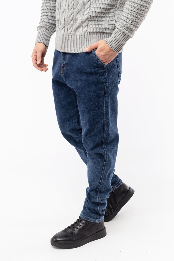 Чоловічі джинси мом 42 колір синій ЦБ-00233106 SKT000940616 фото