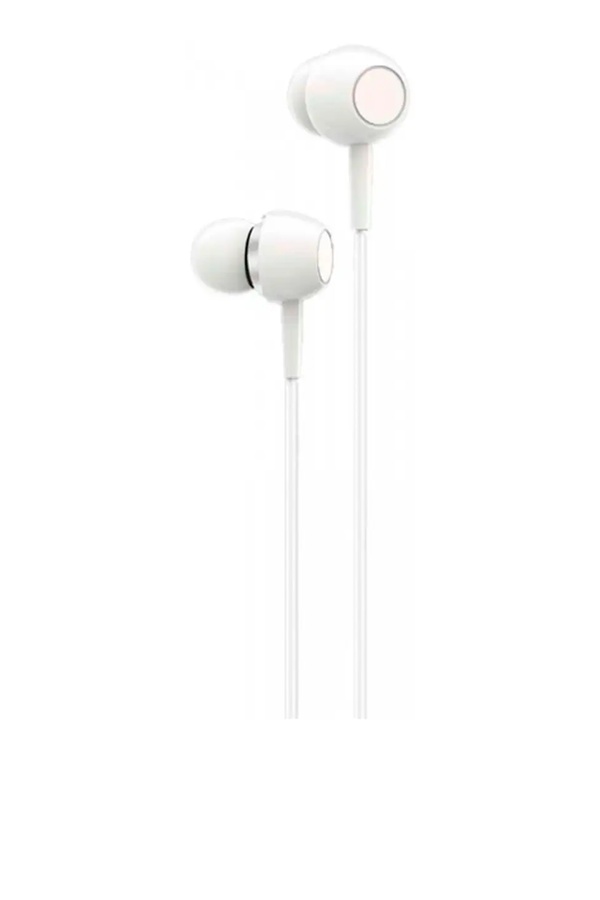 Навушники провідні з мікрофоном колір білий ЦБ-00257461 SKT001013108 фото