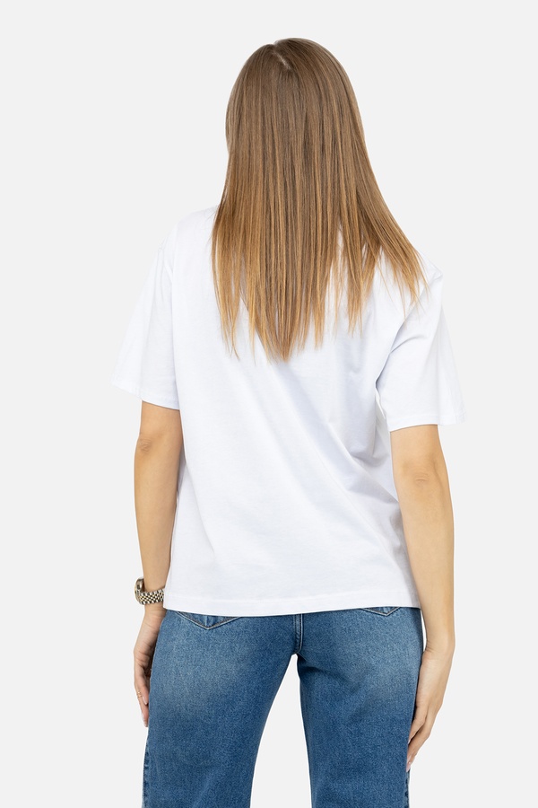 Жіноча футболка з коротким рукавом 44 колір білий ЦБ-00246213 SKT000983866 фото