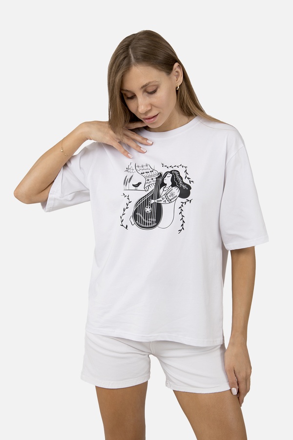 Жіноча футболка з коротким рукавом 42 колір білий ЦБ-00253312