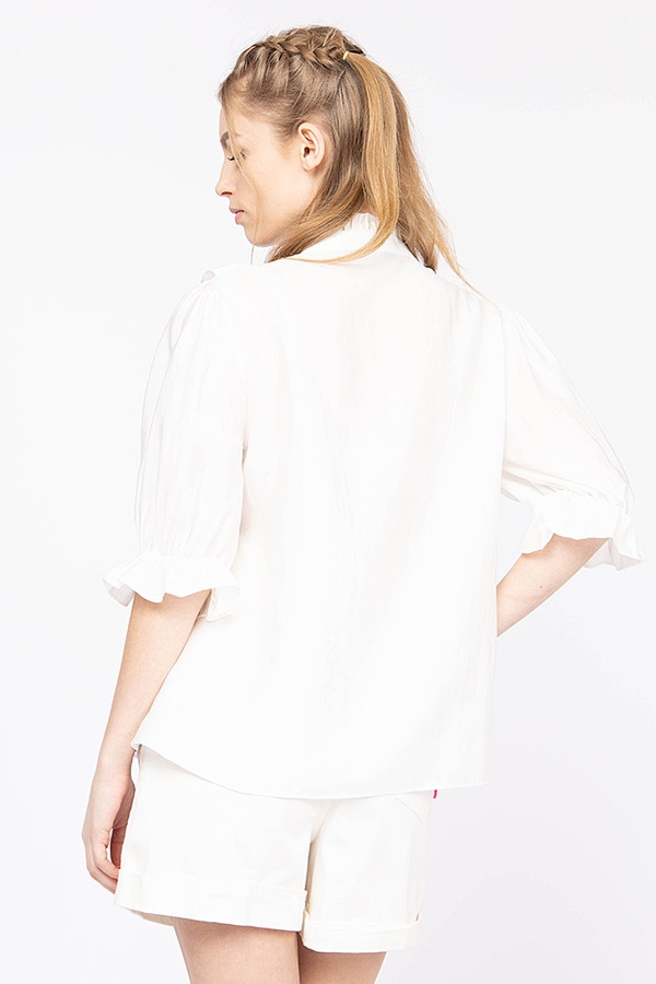Блуза жіноча 48 колір білий ЦБ-00174772 SKT000584836 фото