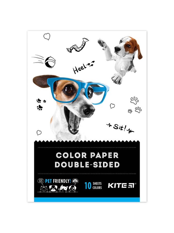 Бумага цветная двусторонняя 10 цветов А5 Kite Dogs цвет разноцветный ЦБ-00223065 SKT000916575 фото