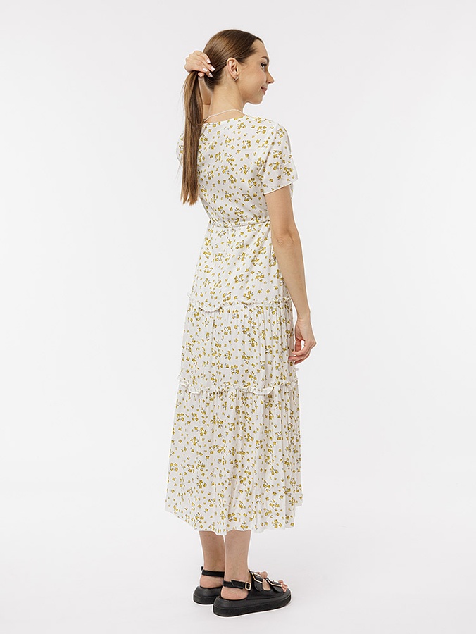 Жіноча довга сукня 42 колір білий ЦБ-00216893 SKT000901604 фото