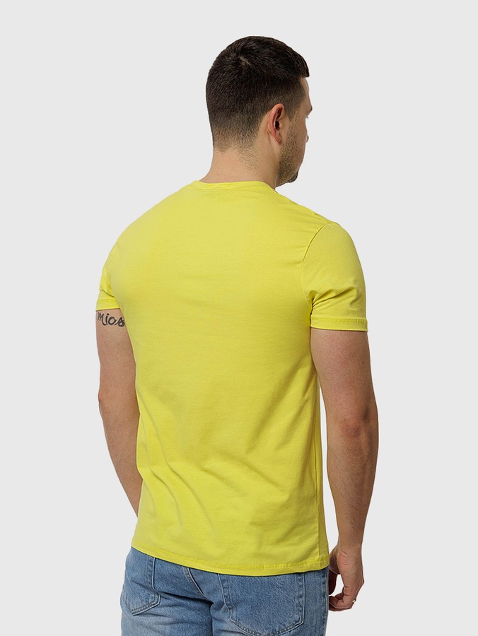 Мужская футболка регуляр 52 цвет желтый ЦБ-00216063 SKT000899898 фото