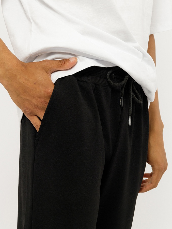 Чоловічі штани спортивні 44 колір чорний ЦБ-00208977 SKT000885826 фото