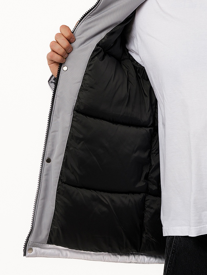Чоловіча коротка куртка 48 колір сірий ЦБ-00220366 SKT000909486 фото