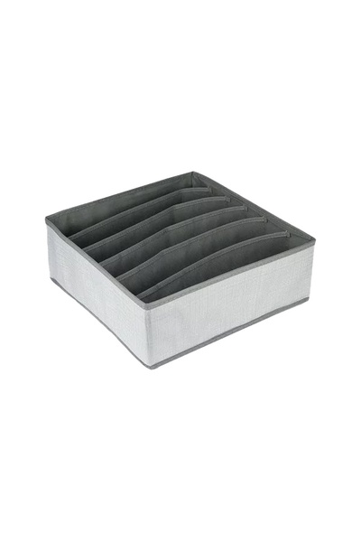 Коробка-органайзер для зберігання білизни "Royal" 6 вiдділень колір сірий ЦБ-00200997 SKT000869652 фото