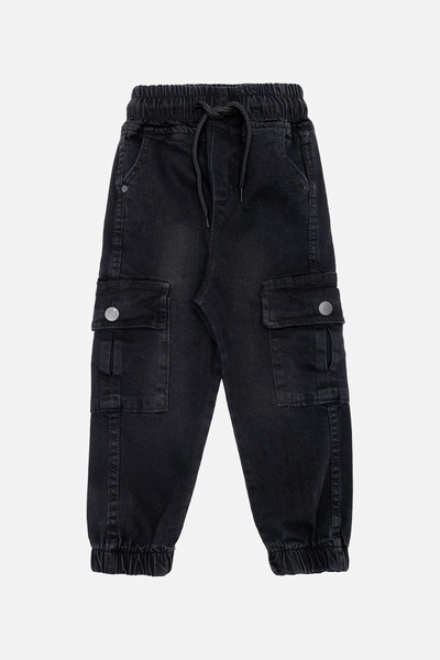 Джогеры джинсовые для мальчика 104 цвет черный ЦБ-00242544 SKT000965014 фото