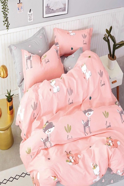 Комплект постельного белья подростковый ранфорс цвет розовый ЦБ-00199939 SKT000867162 фото