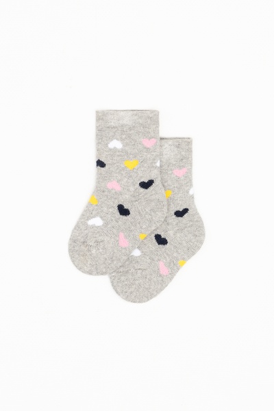 Шкарпетки для дівчинки 16-17 колір світло-сірий ЦБ-00234343 SKT000943852 фото