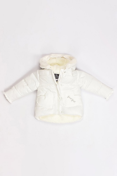 Куртка коротка на дівчинку 110 колір молочний ЦБ-00177293