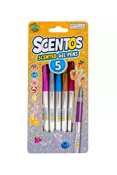 Набір ароматних гелевих ручок – Металічне сяйво колір різнокольоровий ЦБ-00239796 SKT000959571 фото