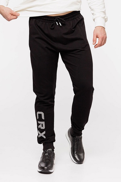 Чоловічі спортивні штани 50 колір чорний ЦБ-00210682 SKT000890278 фото