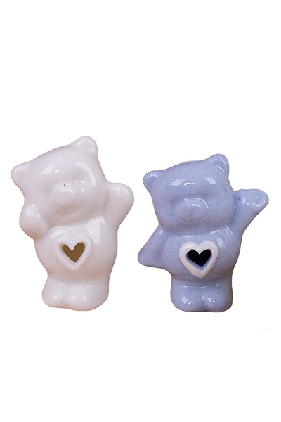 Статуетка ведмідь з прорізаним серцем колір різнокольоровий ЦБ-00242726 SKT000965496 фото