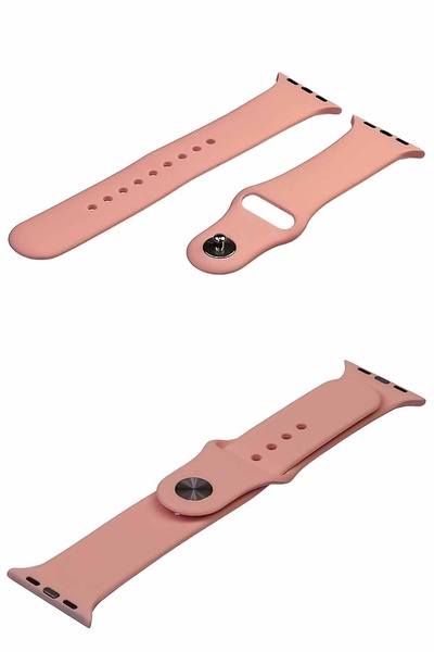Ремінець силіконовий для Apple Watch Sport Band 42/ 44/ 45 mm розмір L колір № 08 колір пудровий ЦБ-00195353 SKT000856873 фото