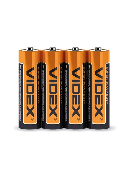 Батарейка Videx сольова R6P/AA 4pcs ЦІНА ЗА 1 ШТ колір різнокольоровий ЦБ-00039661 SKT000329913 фото